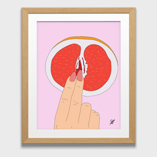 tegning - grapefruit -  poster